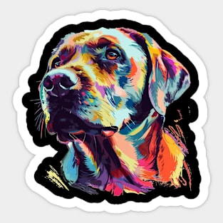 Labrador Retriever Colorfull Pop Art Design For Dog Onwer Sticker